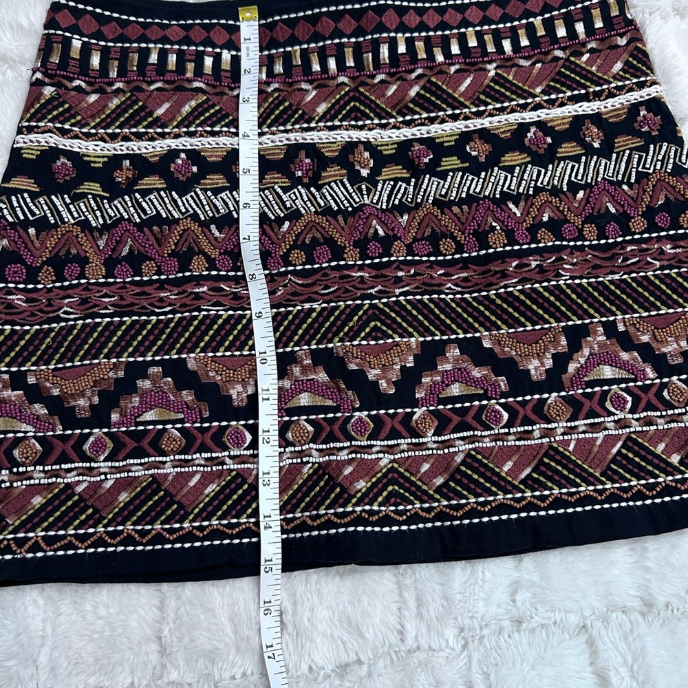 H&M Women's Black Embroidered and Beaded Skirt, Lined,‎ Size 8 - Picture 5 of 5